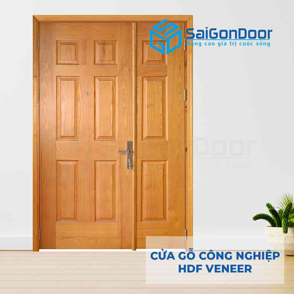 Cửa gỗ HDF Veneer 9A phòng ngủ